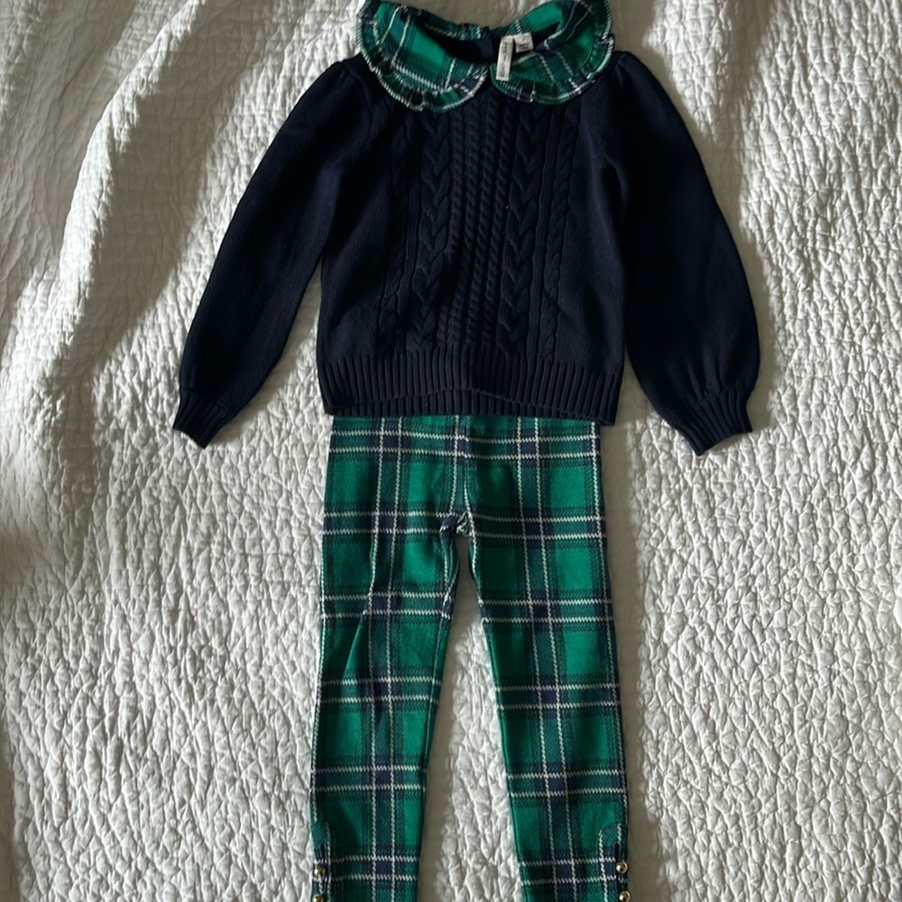 Janie and Jack Toddler Girl Plaid Set